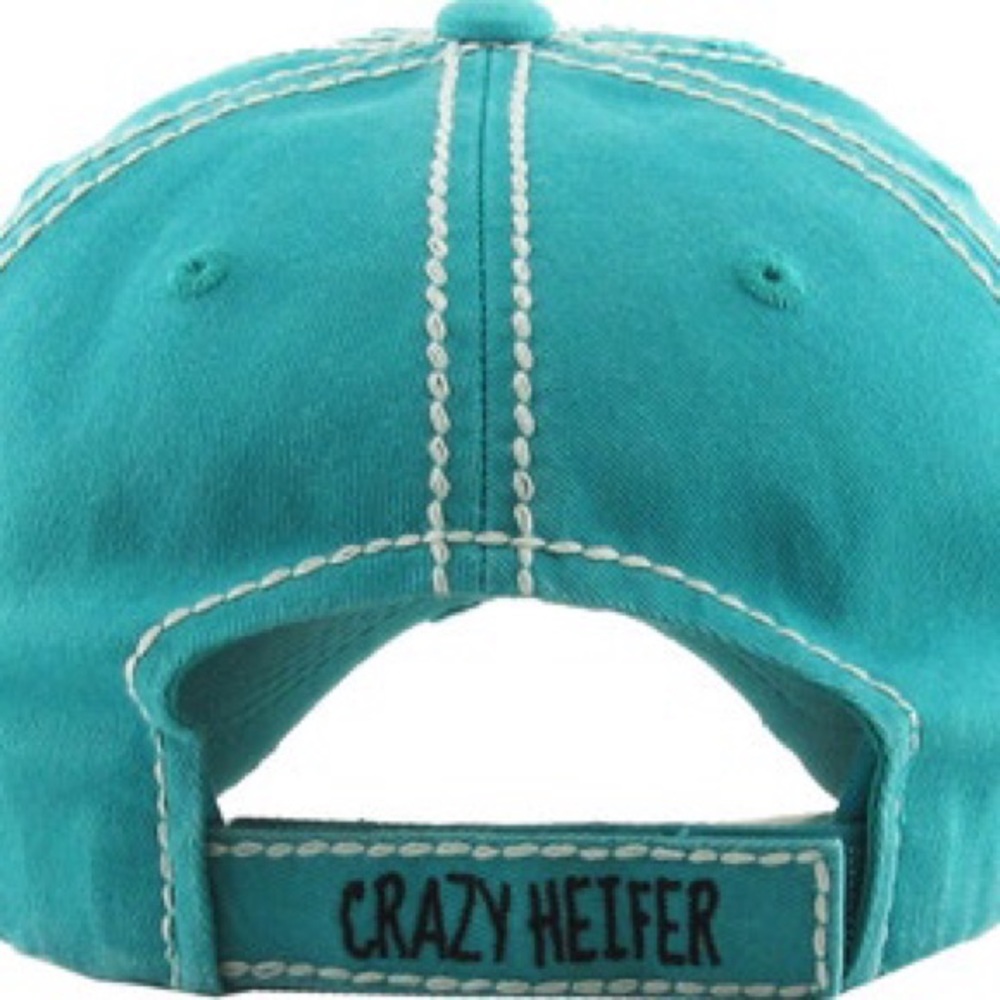 CRAZY HEIFER Distressed Vintage Ballcap - Picture 3 of 10